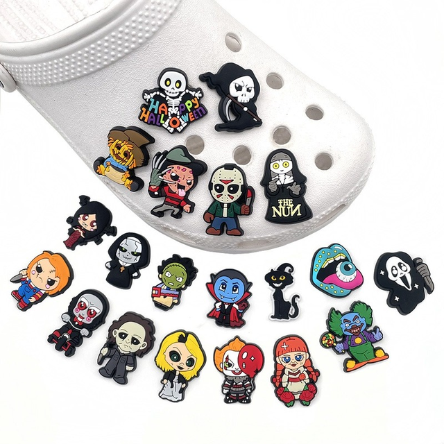 New Halloween Horror Figure Shoe Charms Decoration Funny Fits For